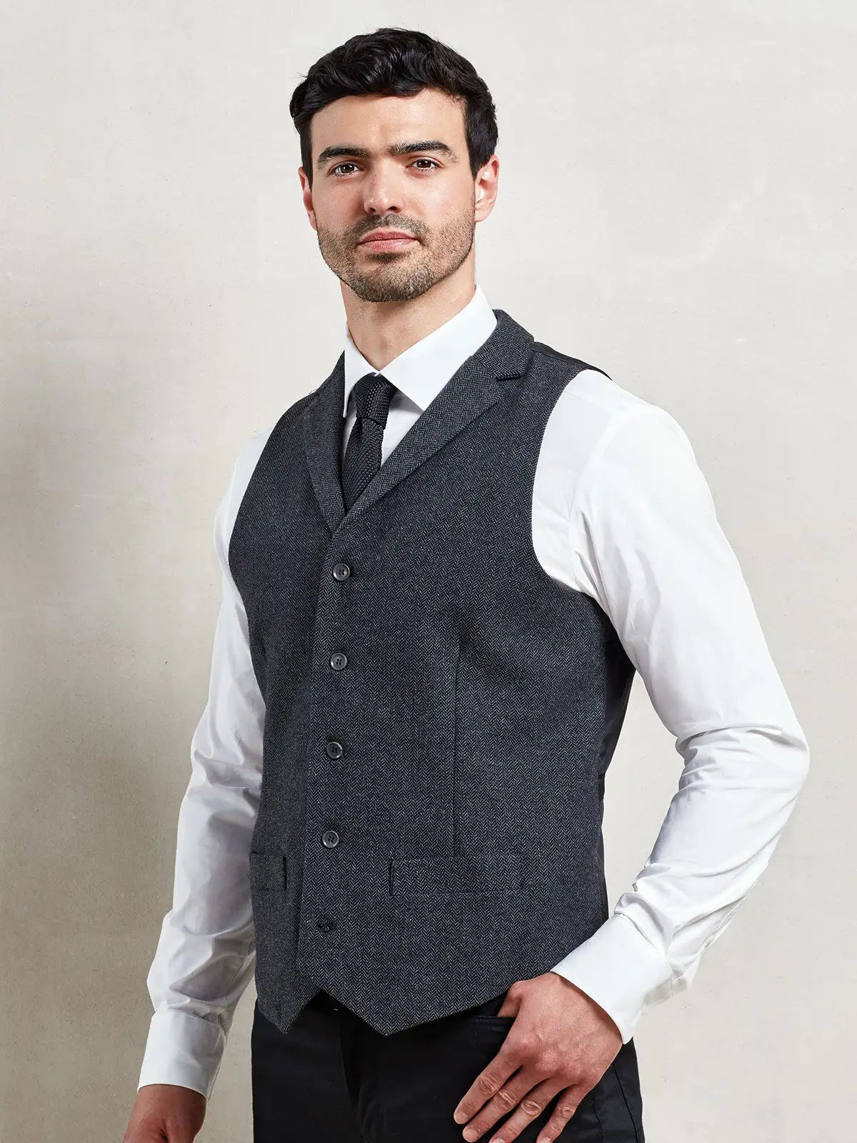 Men's Herringbone Waistcoat - Premier
