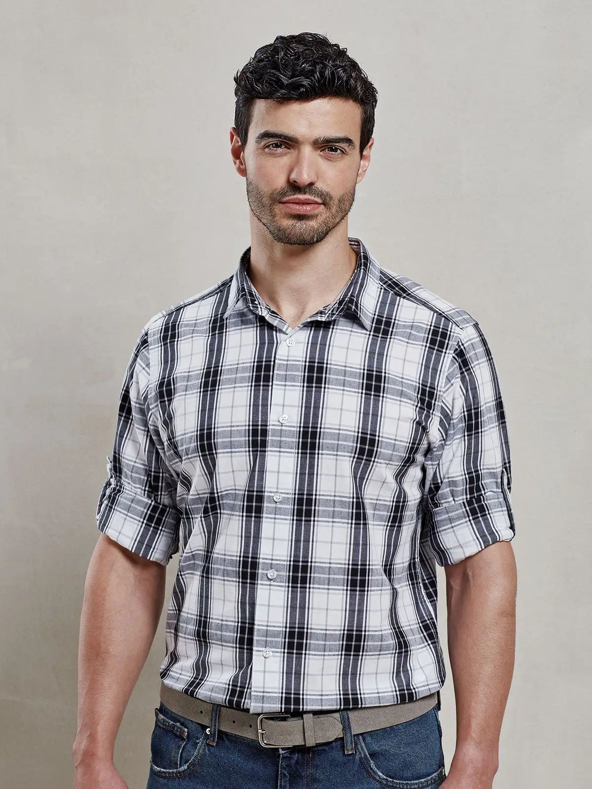 Men's Long Sleeve 'Ginmill' Check Shirt - Premier