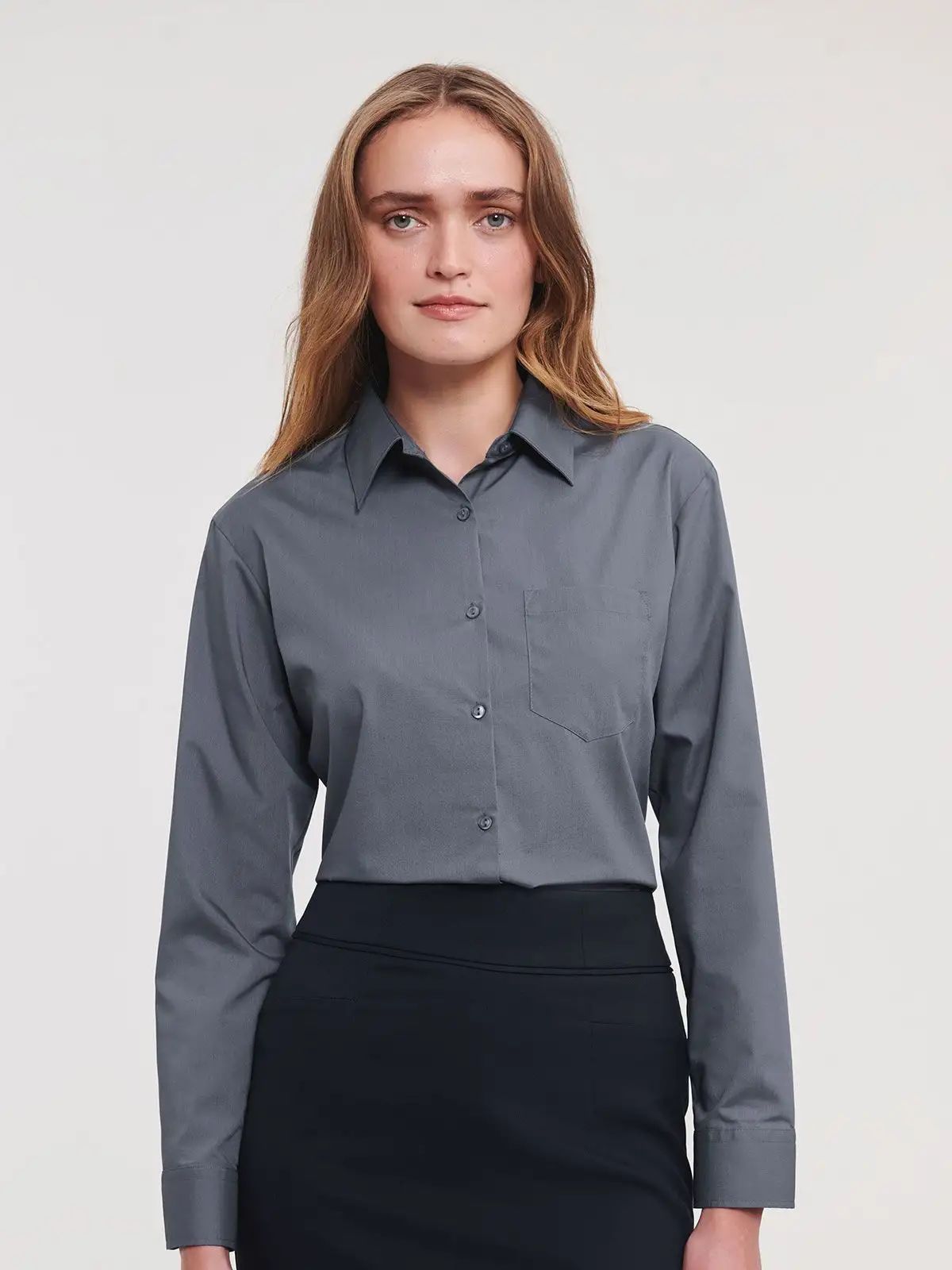 Ladies' Long Sleeve PolyCotton Poplin Shirt - Russell