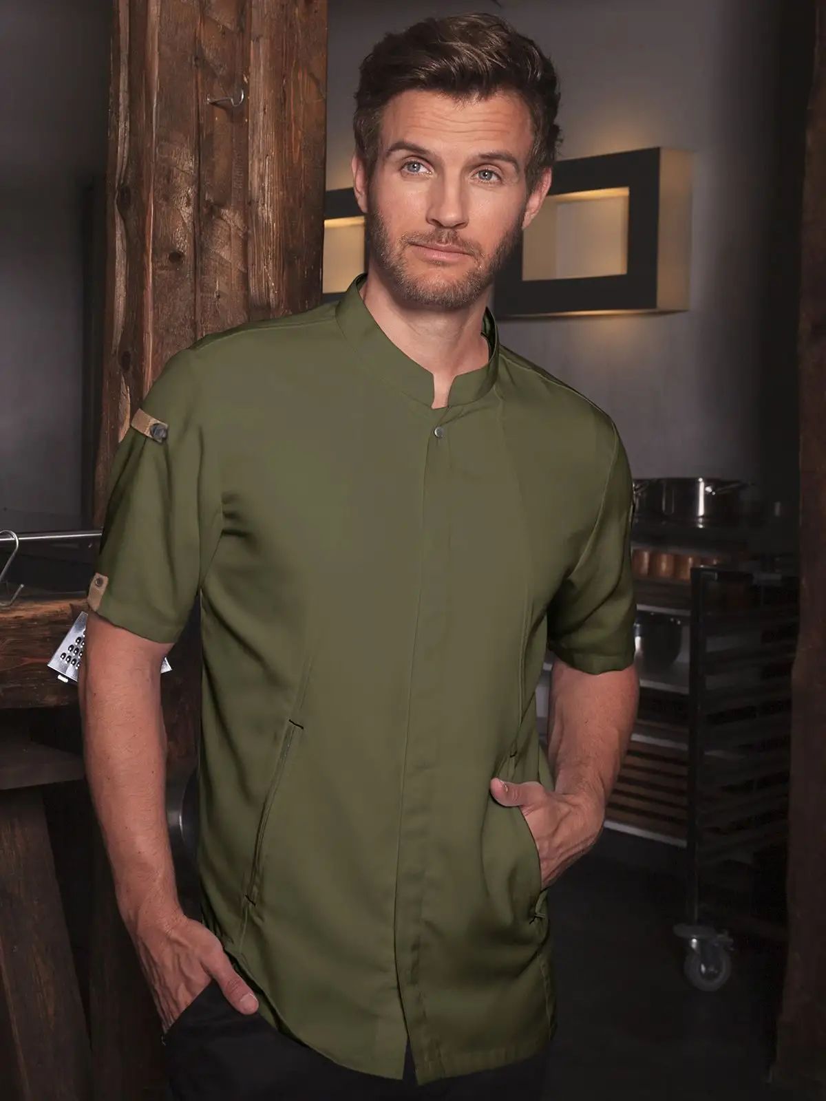 Chefs Jacket Short-Sleeve Green Generation - Karlowsky
