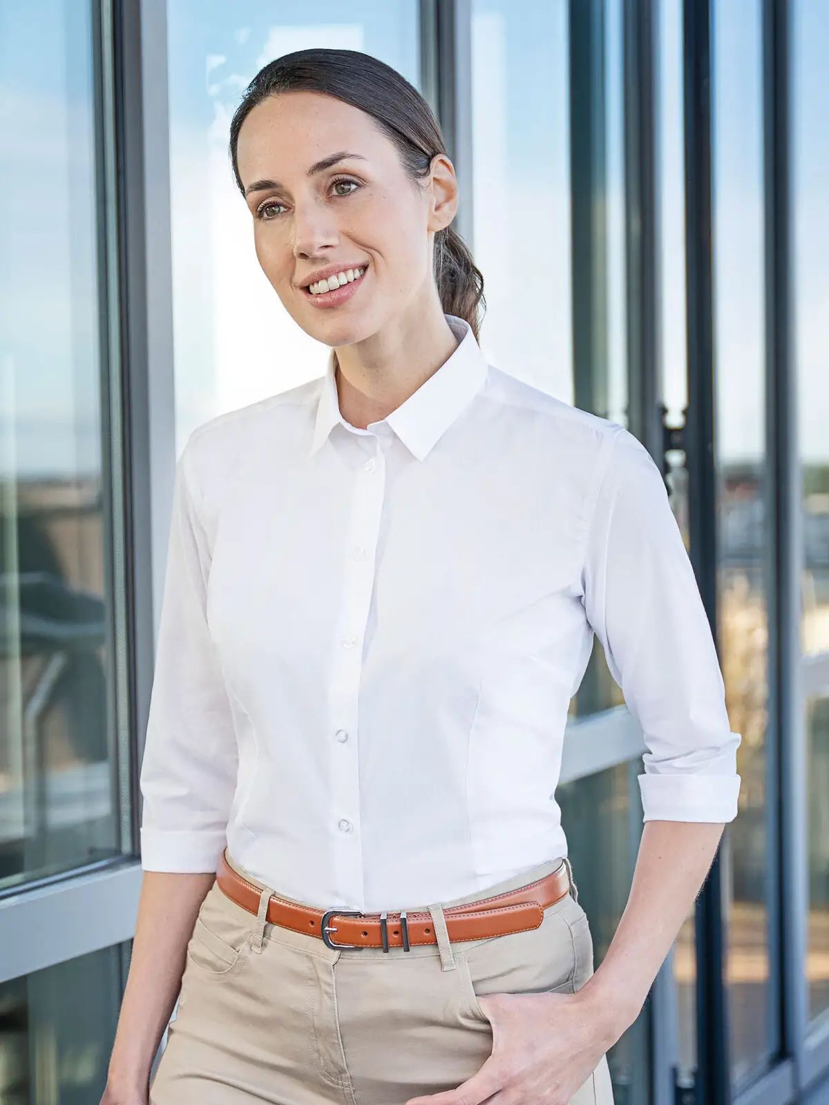 Ladies' Shirt with 3/4- Sleeve - Karlowsky