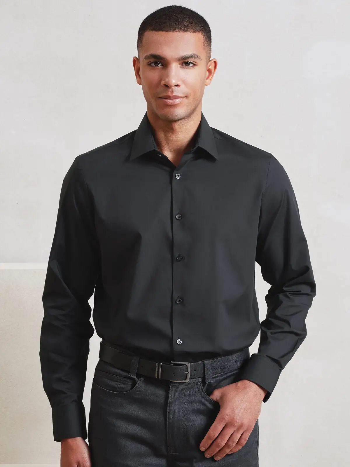 Camicia in popeline RECYCLIGHT a maniche lunghe da uomo