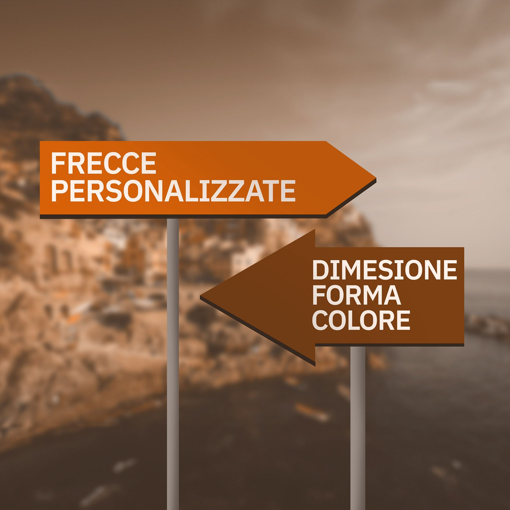 Frecce in dibond (dato variabile)