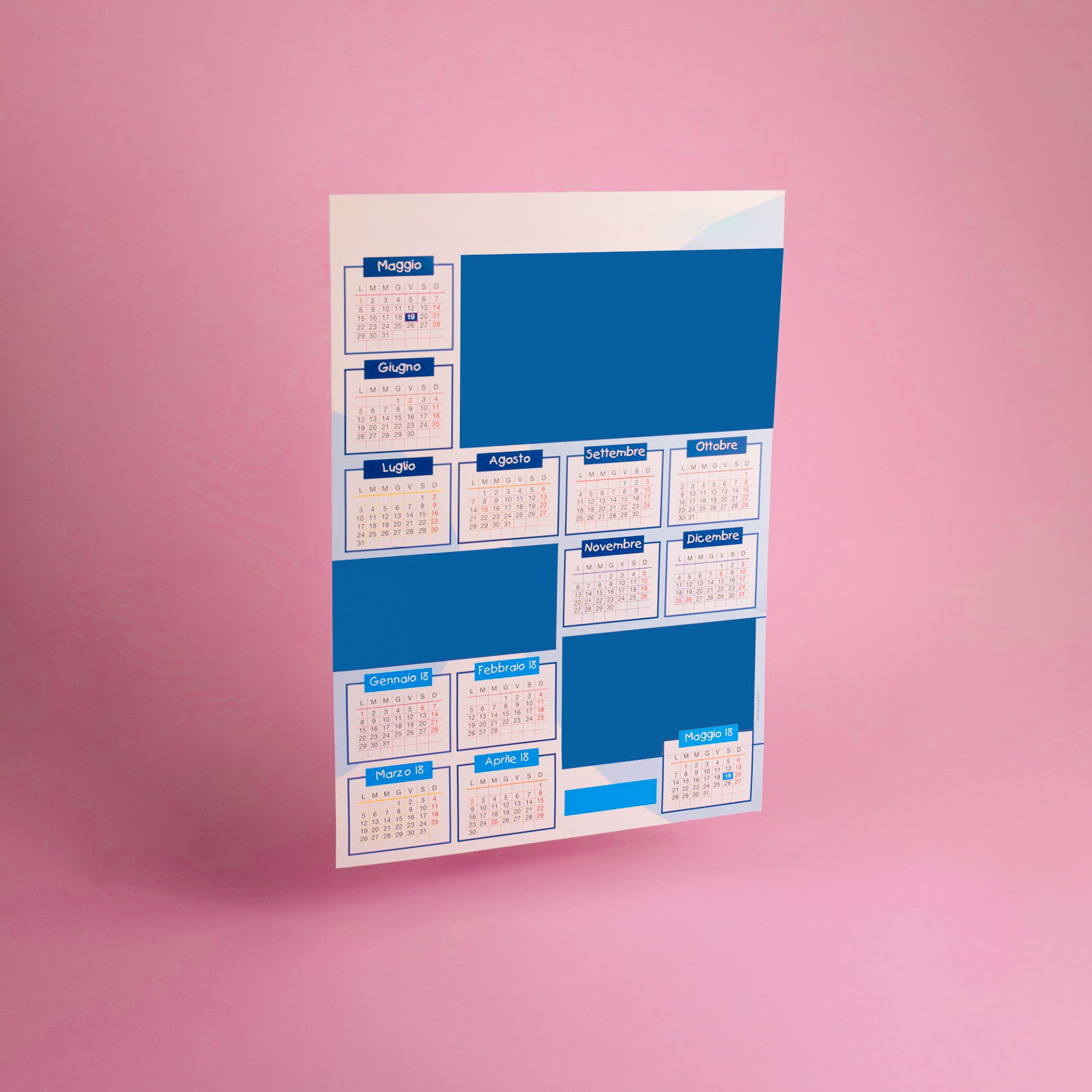 Calendario da parete monofoglio