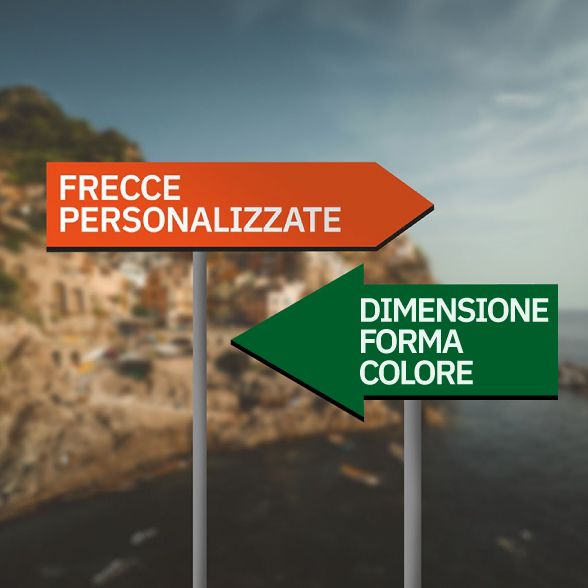 Frecce personalizzate in Dibond