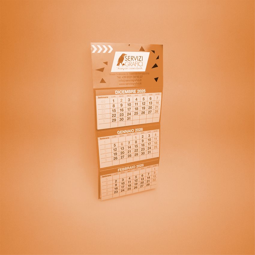 Calendari trittici personalizzati da parete (Dato Variabile)