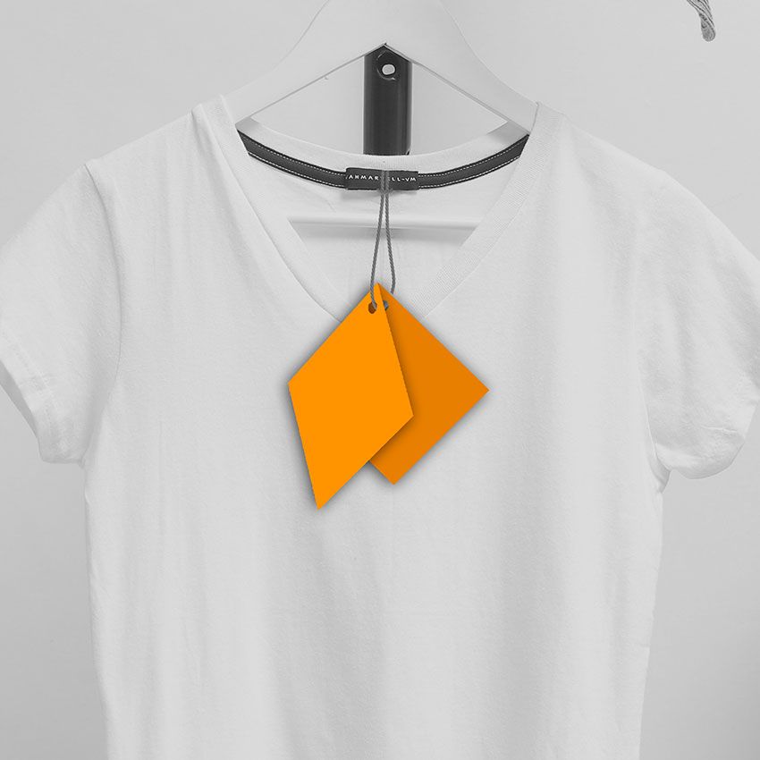 Cartellini Piegati per Abbigliamento personalizzati
