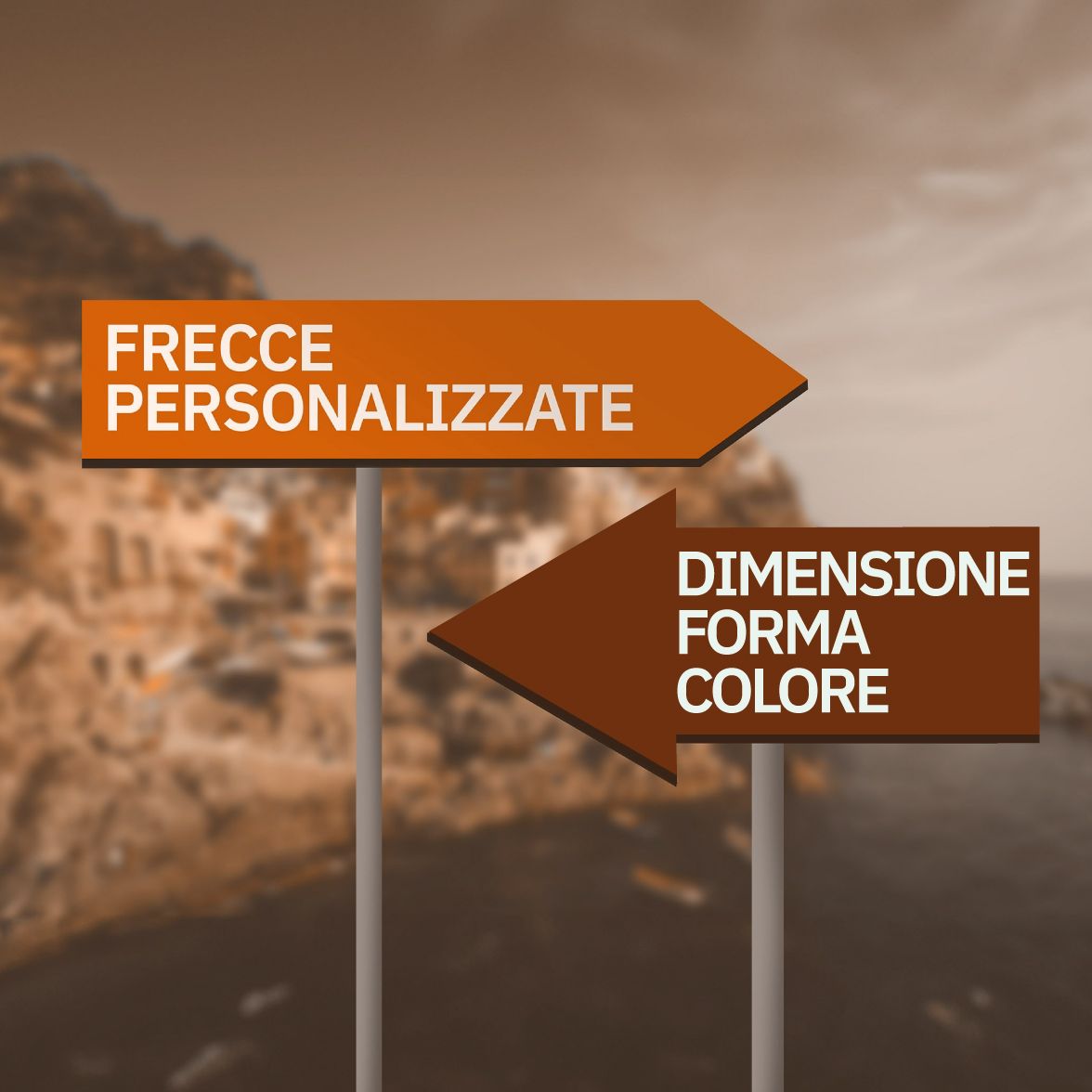Frecce in dibond (dato variabile)