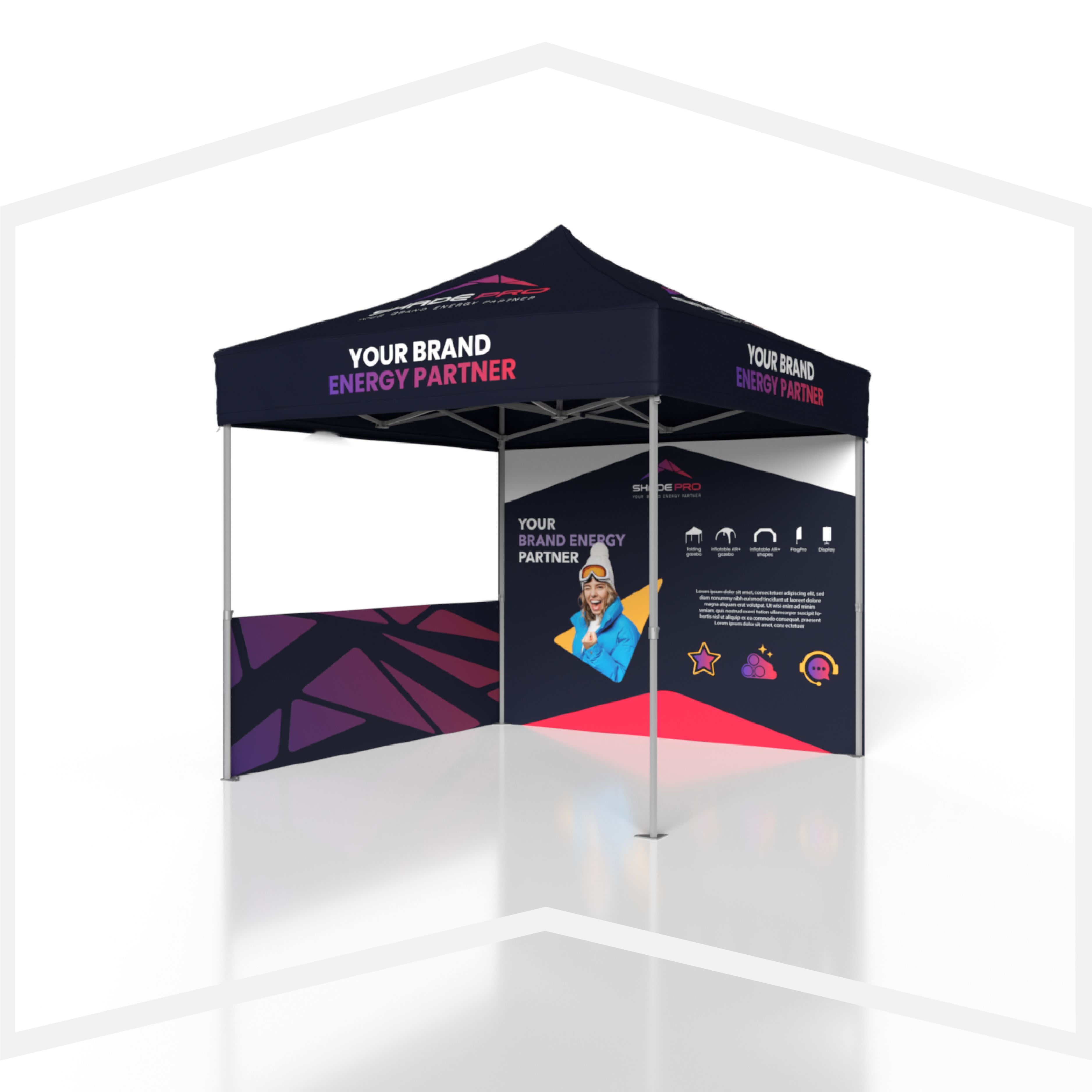Gazebo neutri e personalizzati