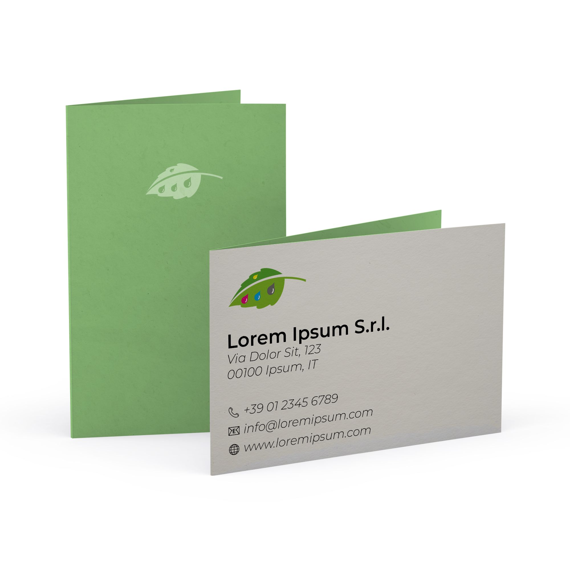 Biglietti da visita doppi ecologici