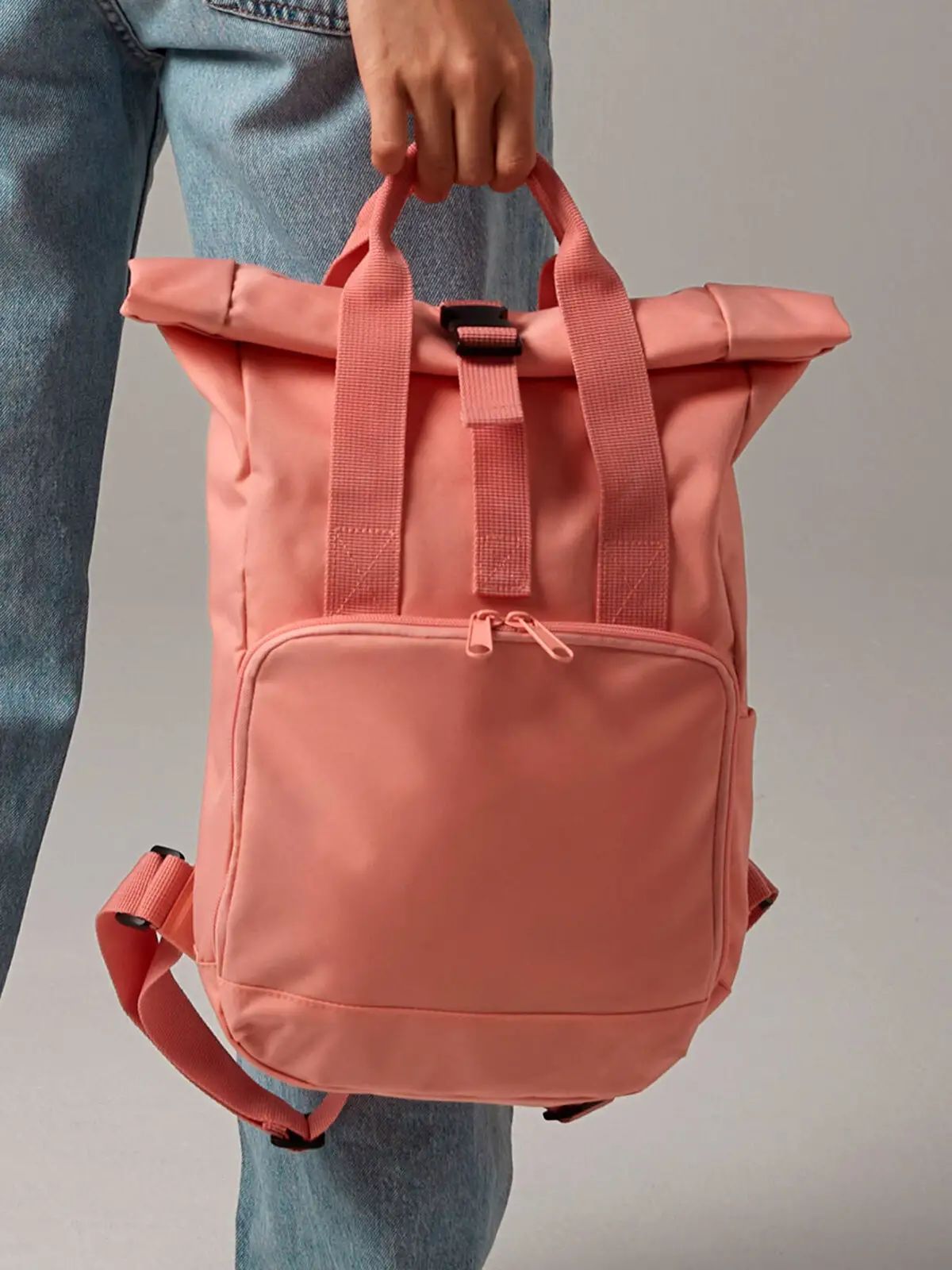 Recycled Mini Twin Handle Roll-Top Backpack - Bag Base