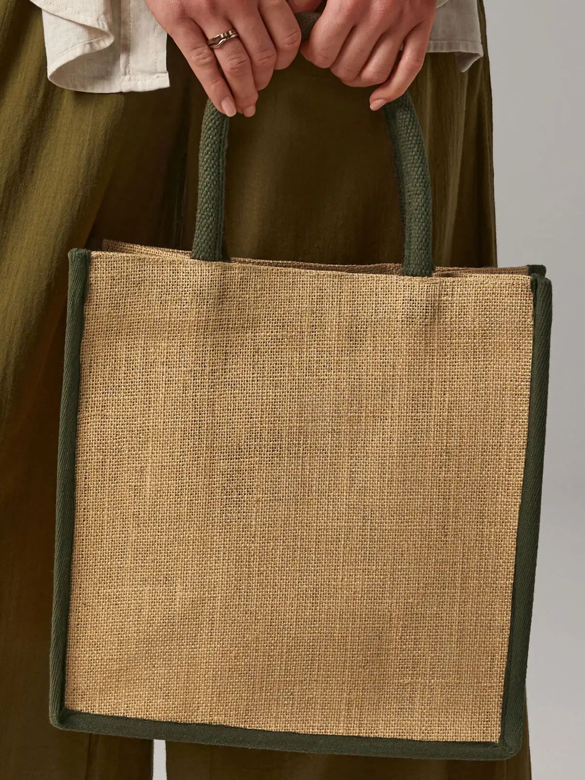 Natural Starched Jute Midi Tote - Westford Mill
