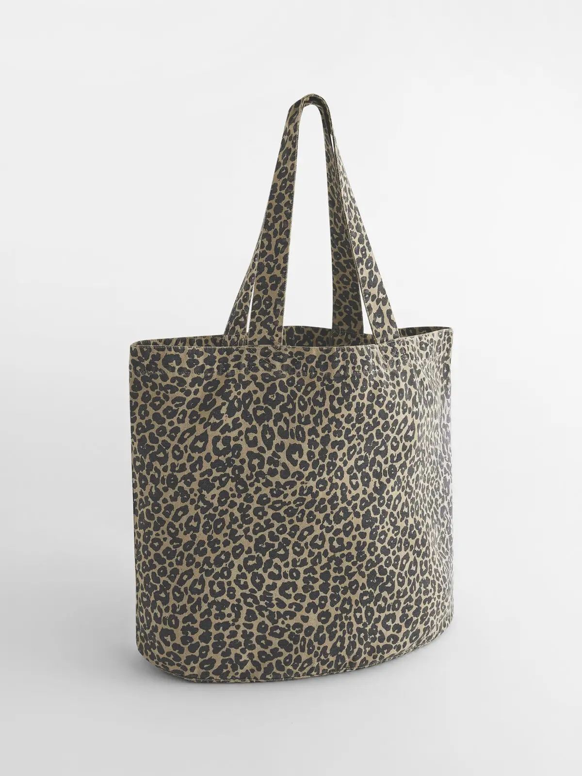 Shopper in canvas con stampa leopardata - Westford Mill