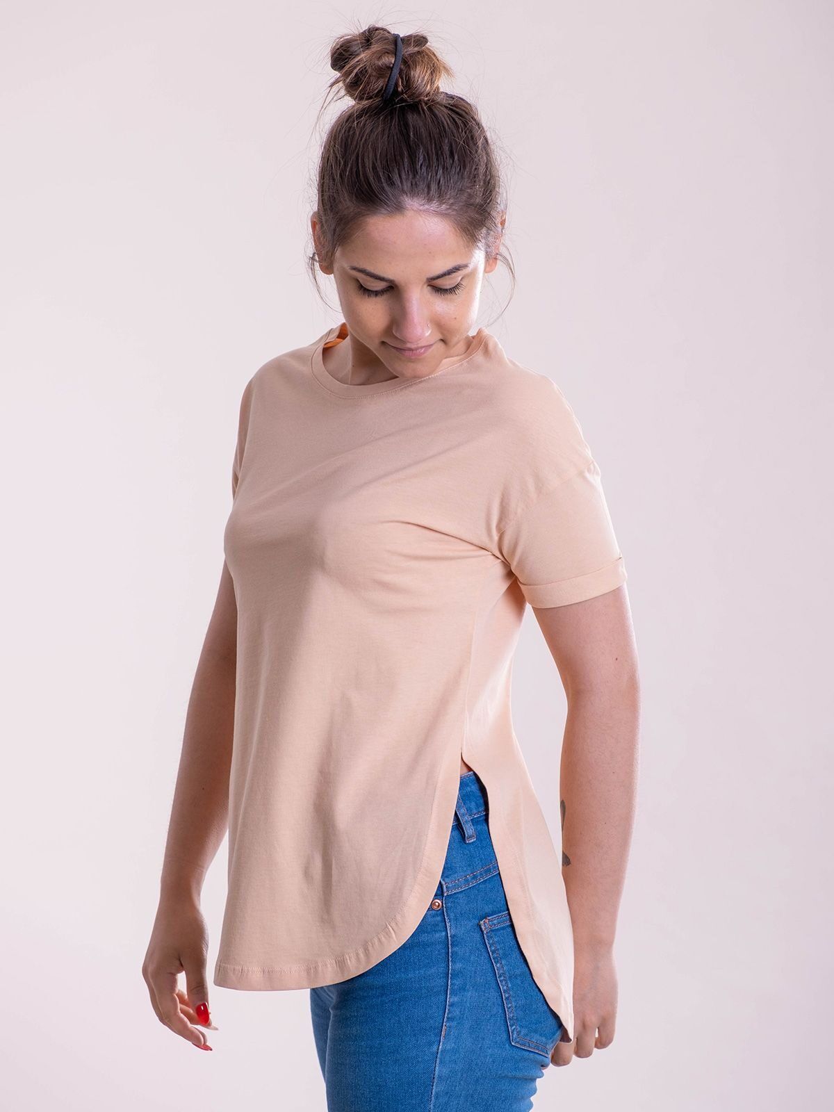 T-shirt girocollo donna manica corta - Cotton & Art