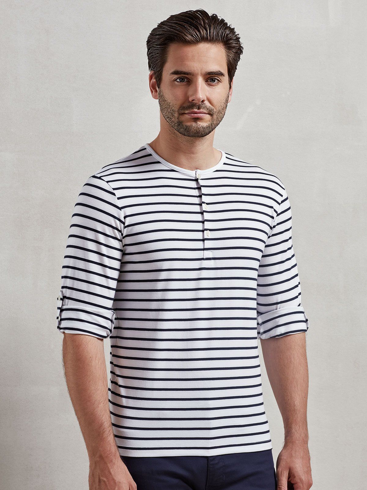 Men's Long John Roll Sleeve Tee - Premier