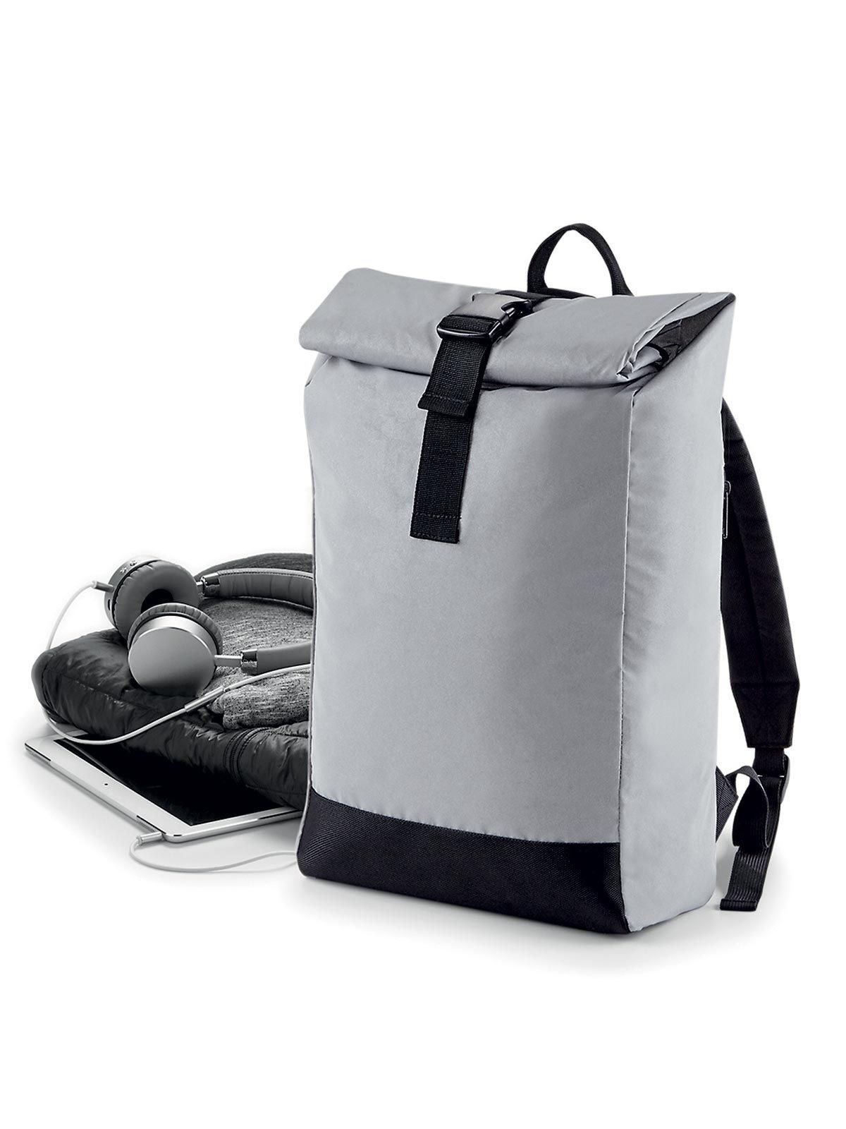 Reflective Roll-Top Backpack - Bag Base