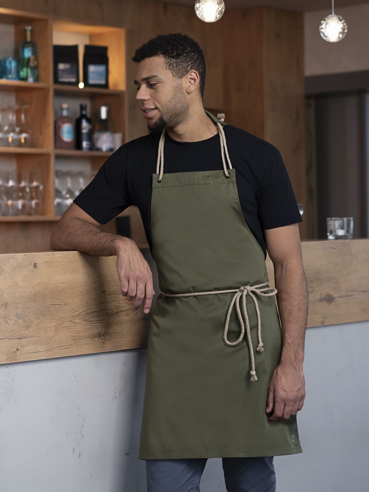 Bib Apron with cords 70 x 85 cm - Karlowsky