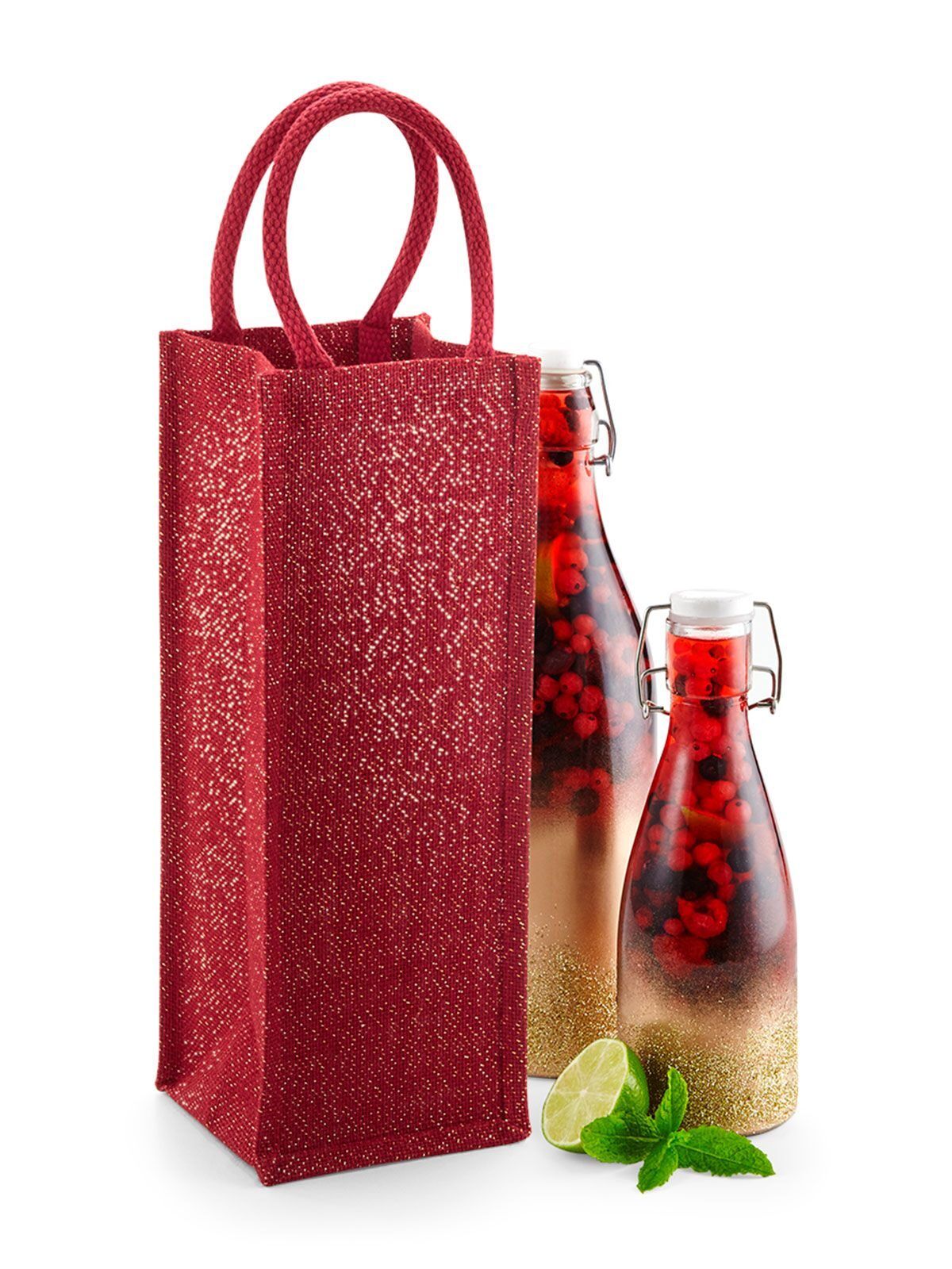 Shimmer Jute Bottle Bag - Westford Mill