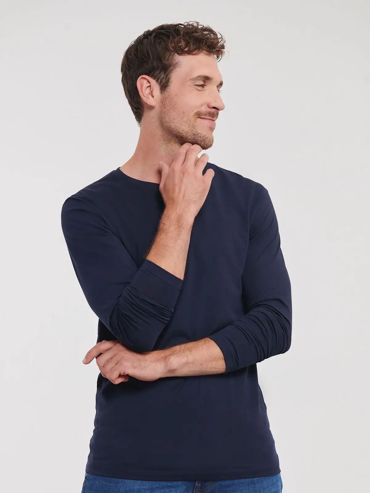 Men's Pure Organic L/S Tee NEW - Russell