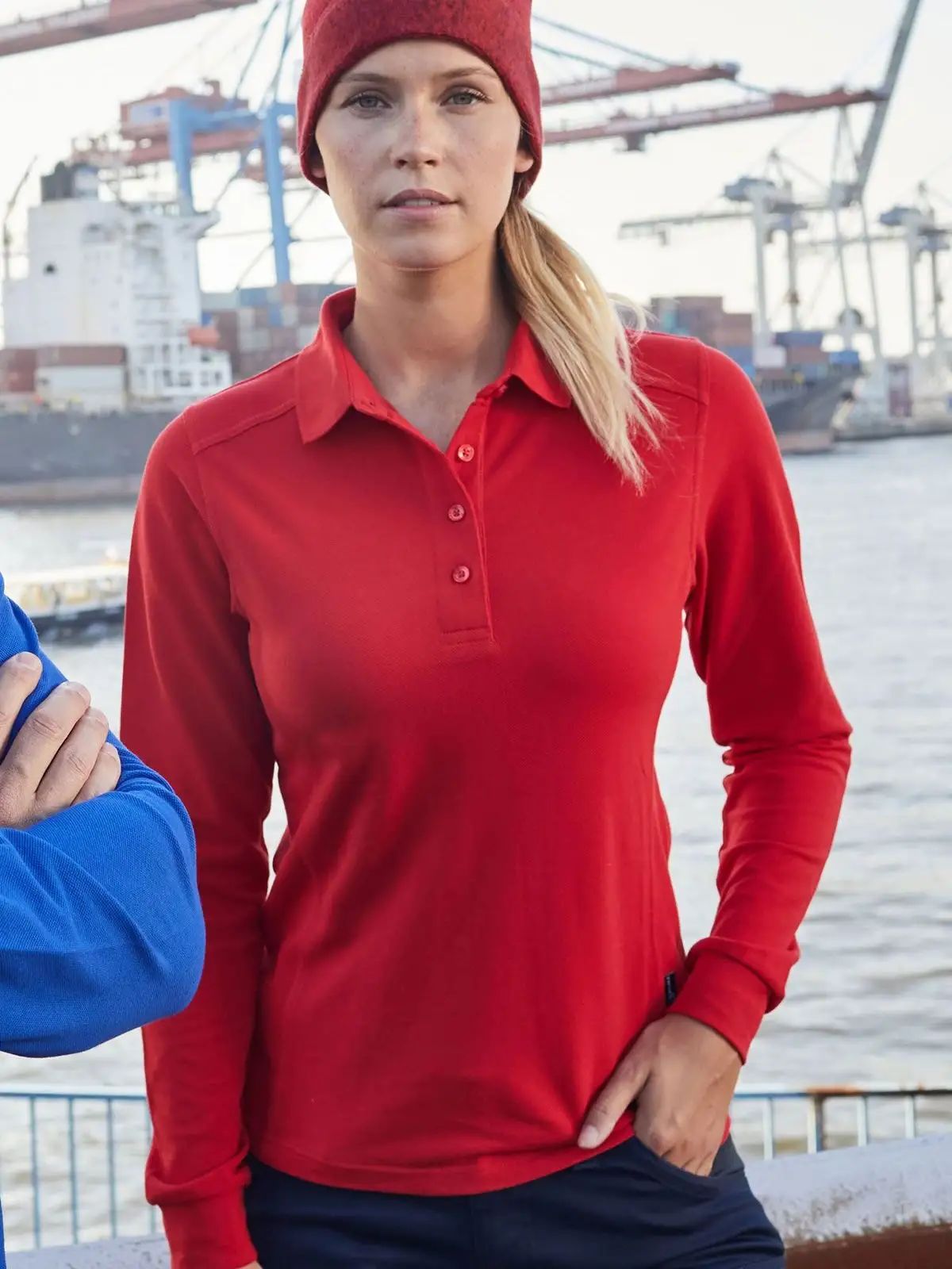 Ladies??? Workwear-Longsleeve Polo - James & Nicholson