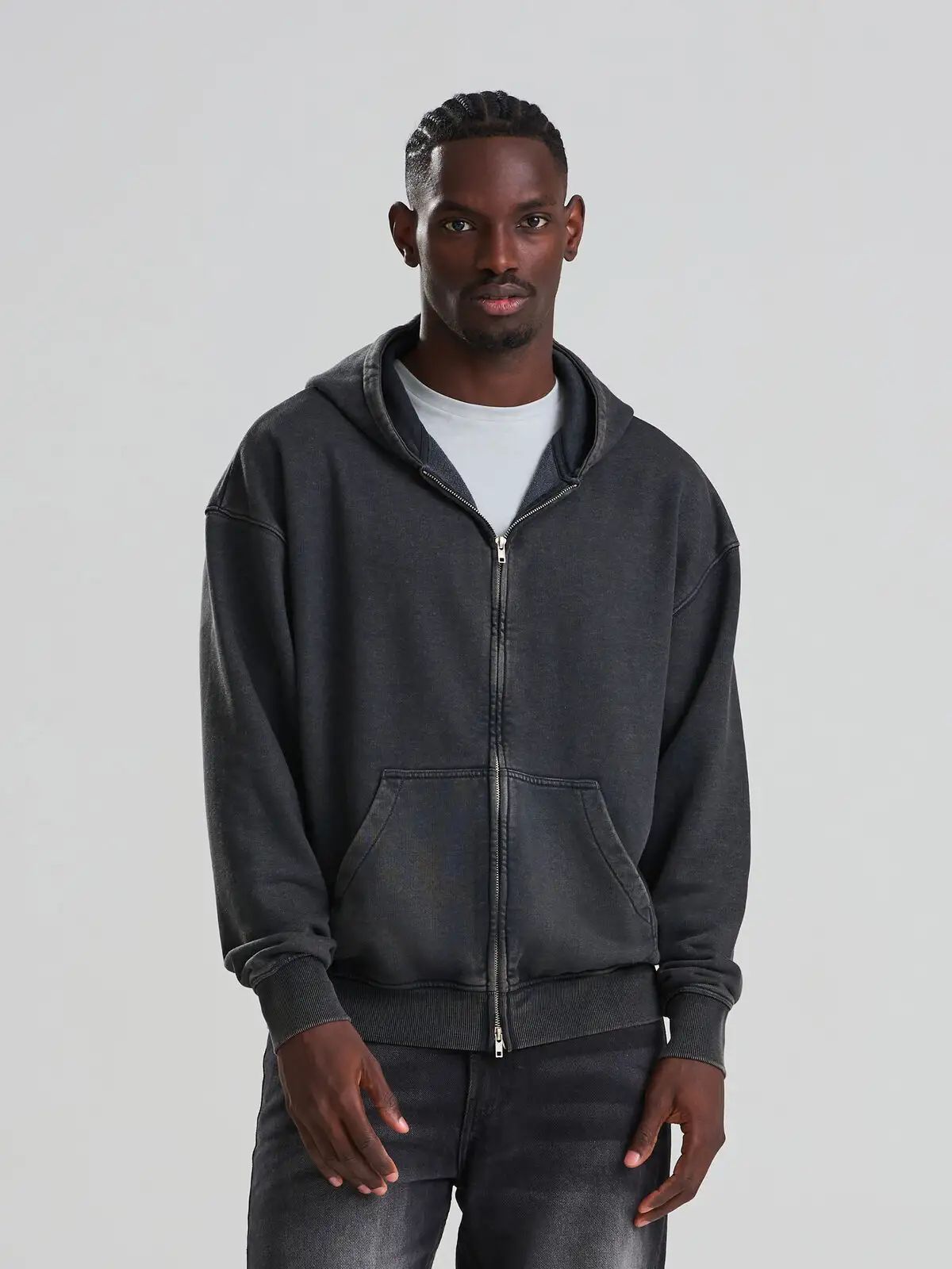 Vintage Washed Zoodie - Just Hoods by AWDis