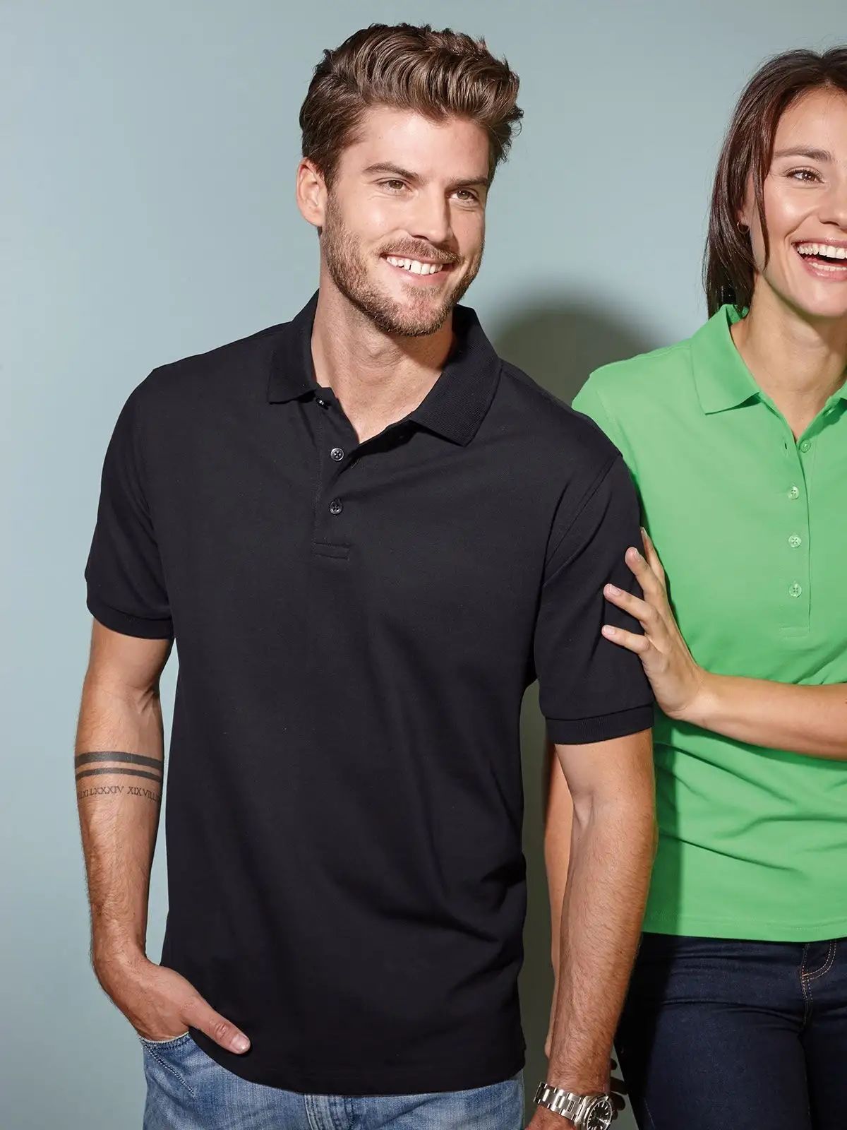 Men's Elastic Polo Piqu???? - James & Nicholson