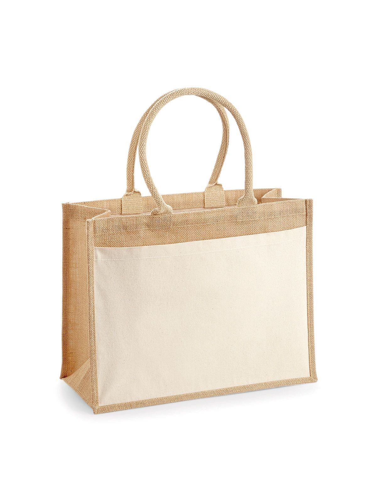 Cotton Pocket Jute Shopper - Westford Mill