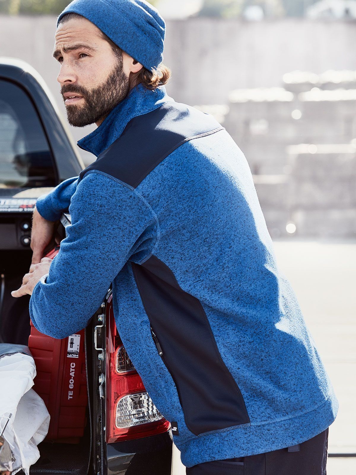 Men's Knitted Workwear Fleece Jacket - Strong - Daiber