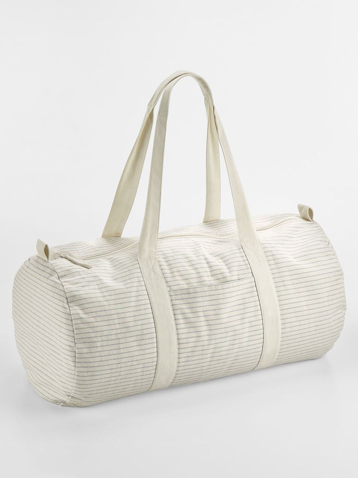 Striped Organic Cotton Barrel Bag - Westford Mill