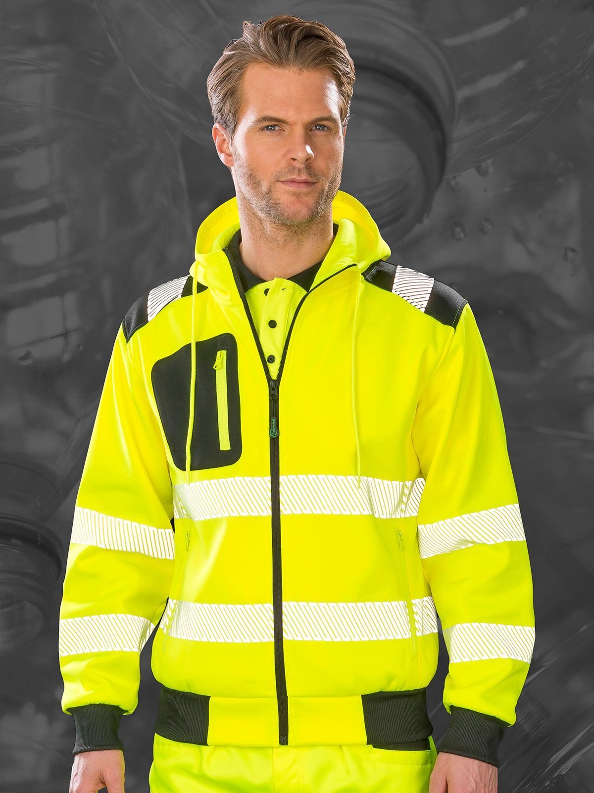 Recycled Robust Zipped Safety Hoody - Result