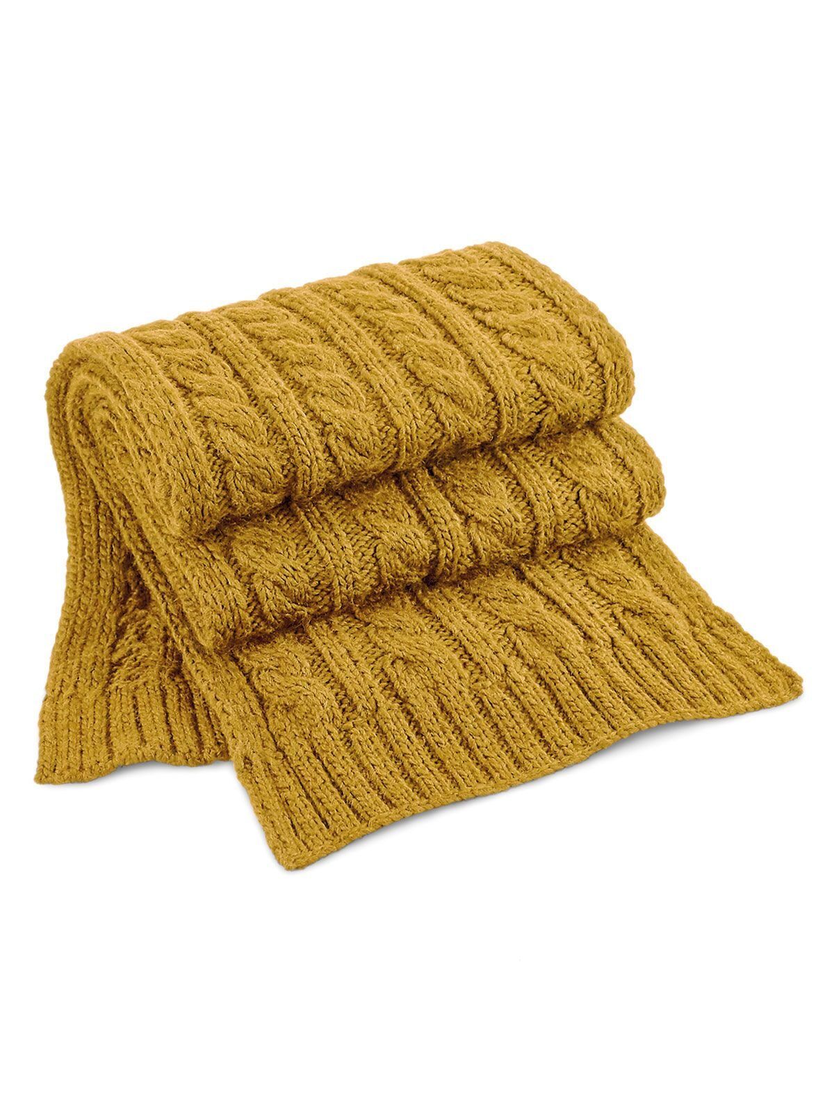 Cable Knit Melange Scarf - Beechfield