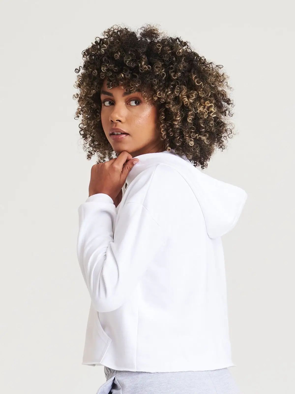 Girlie Cropped Hoodie - Just Hoods by AWDis