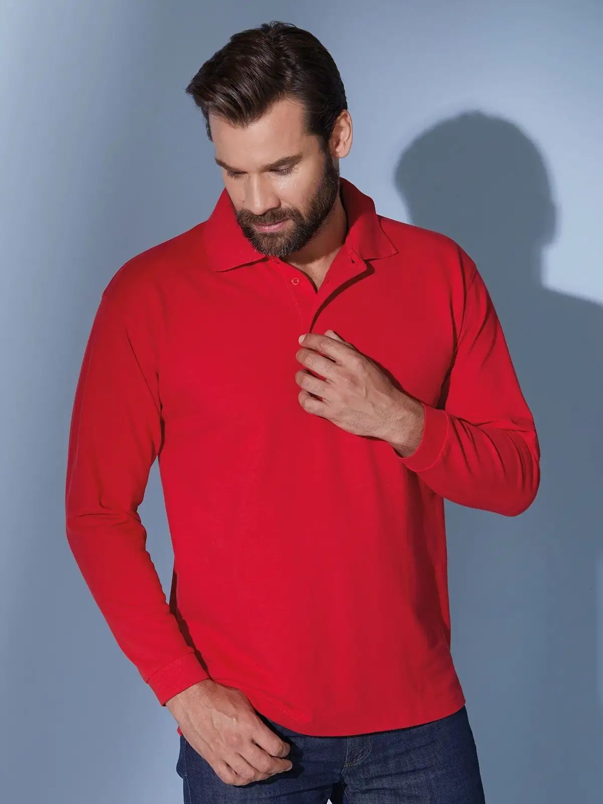 Polo Piqu?? Long-Sleeved - James & Nicholson