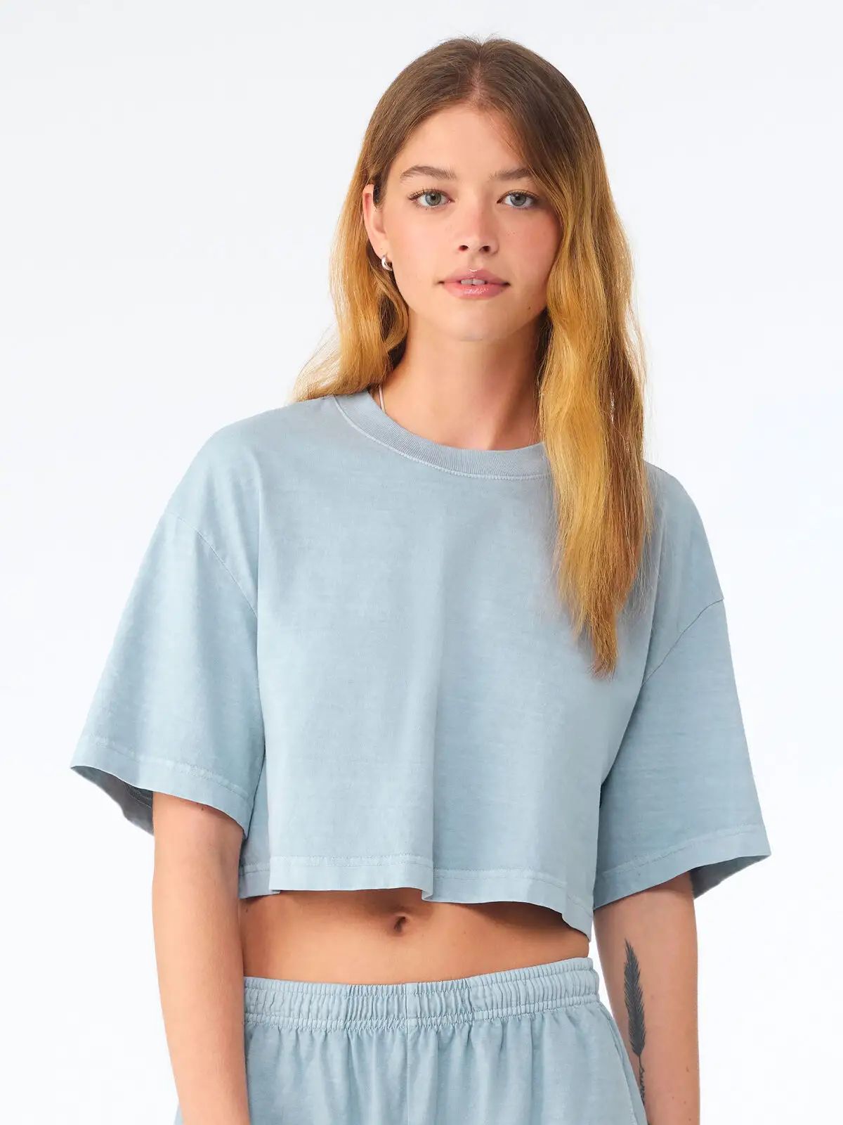 Women's heavyweight washed cropped tee - Bella+Canvas