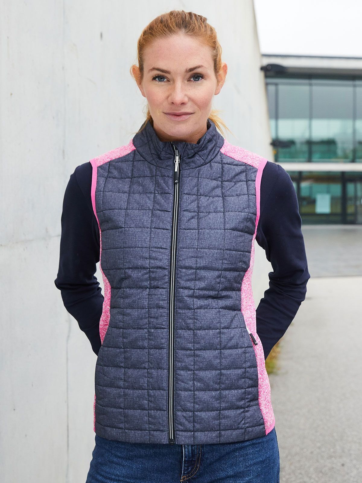 Ladies' Knitted Hybrid Vest - Daiber