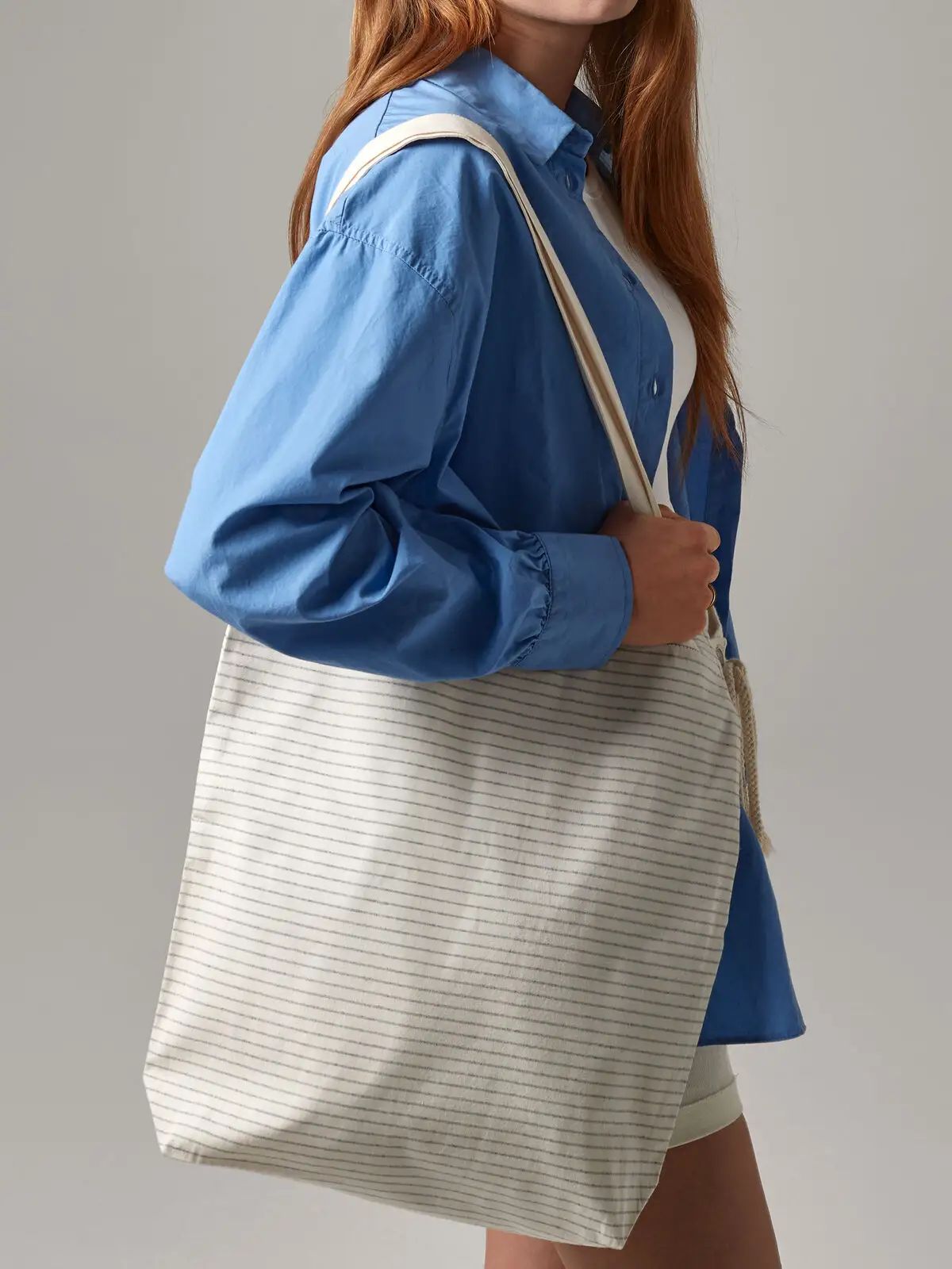 Striped Organic Cotton Tote - Westford Mill