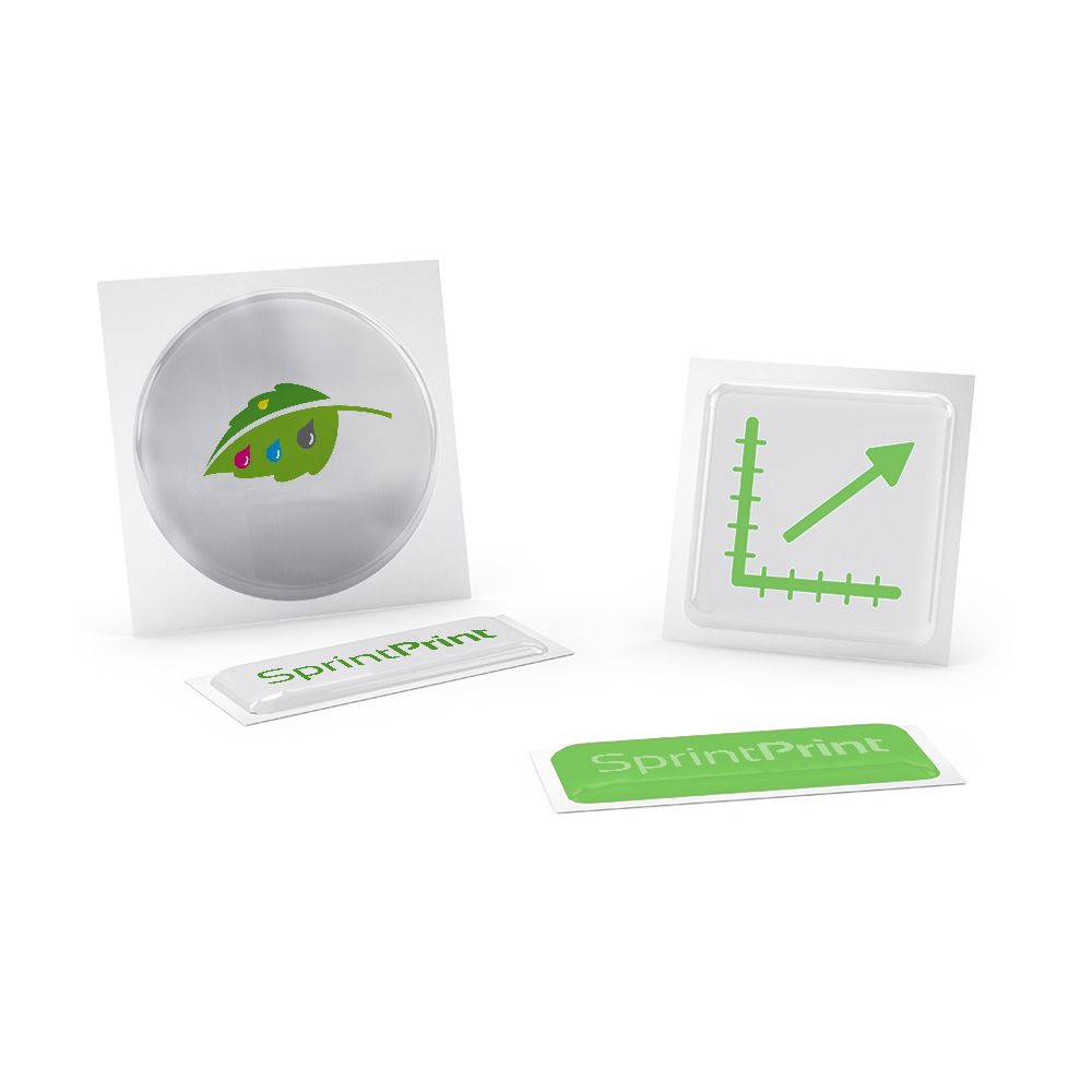 Adesivi resinati (doming) su misura