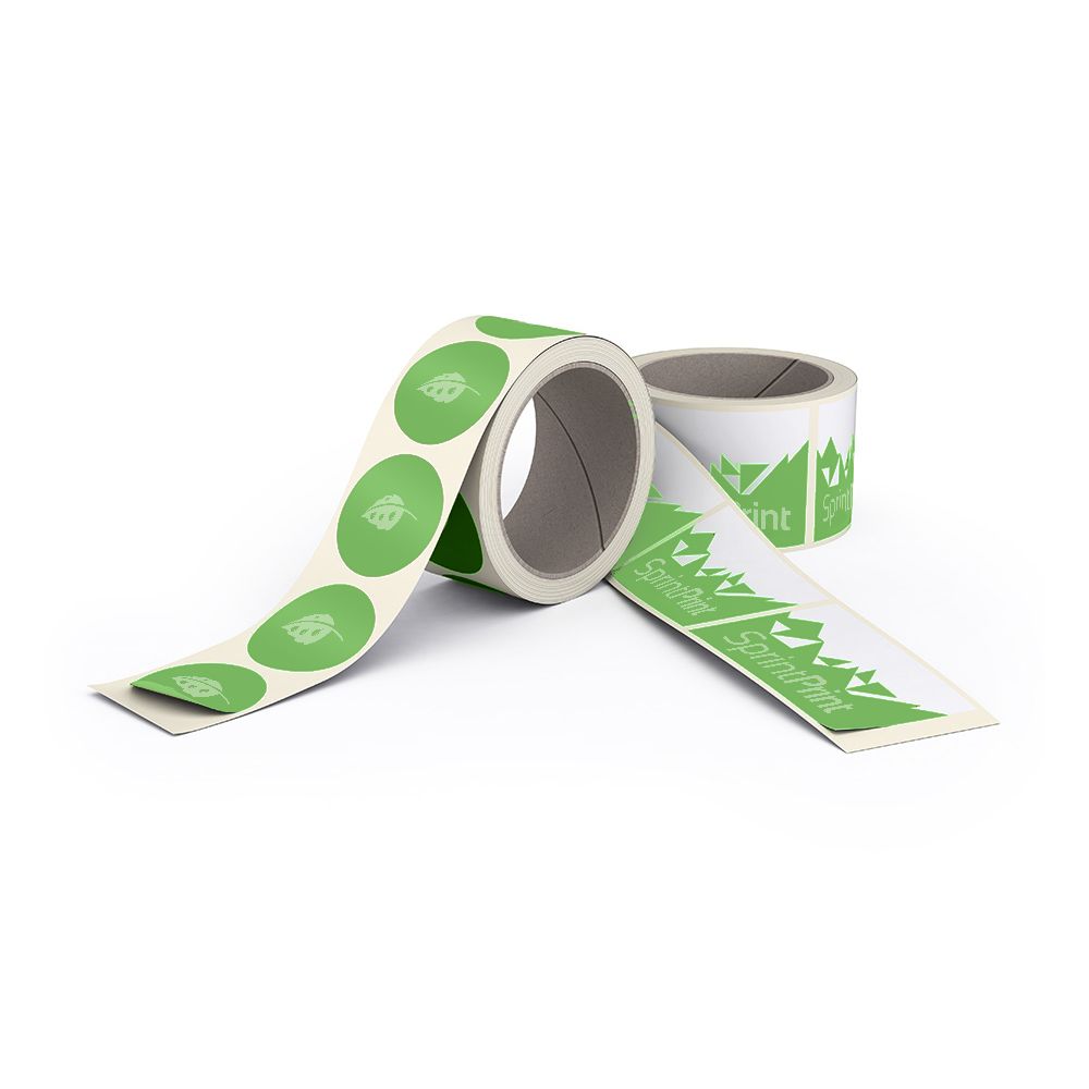 Etichetta in bobina con colore bianco aggiuntivo