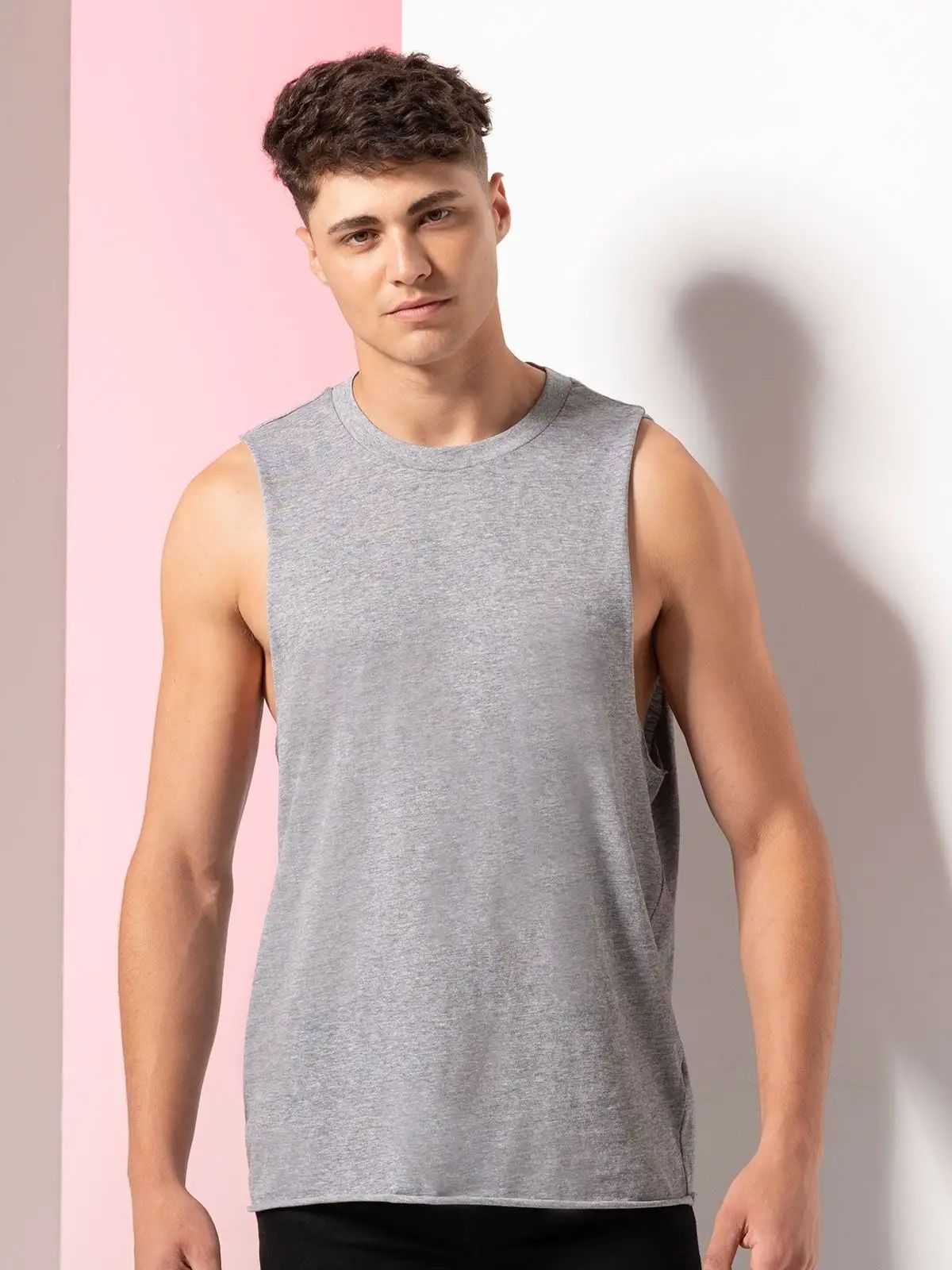 Men's High Neck Slash Armhole Vest - Skinnifit