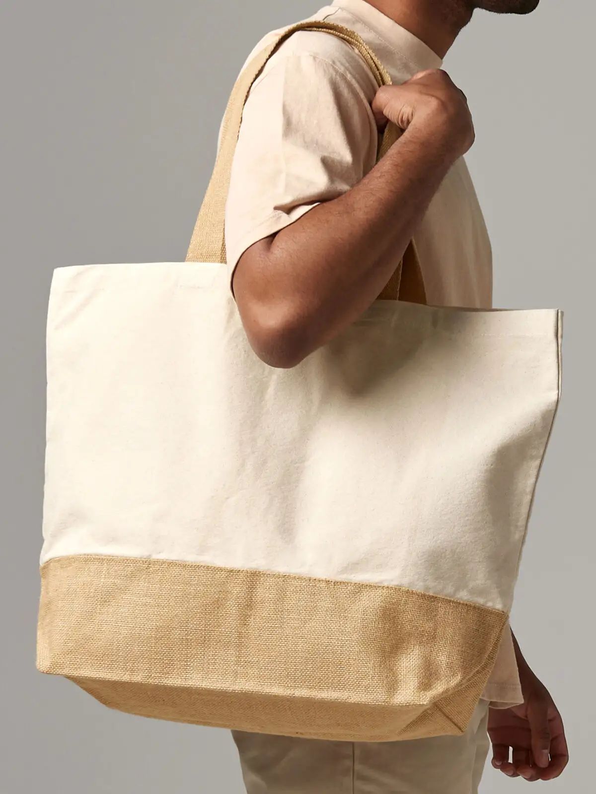 Jute Base Canvas Tote XL - Westford Mill