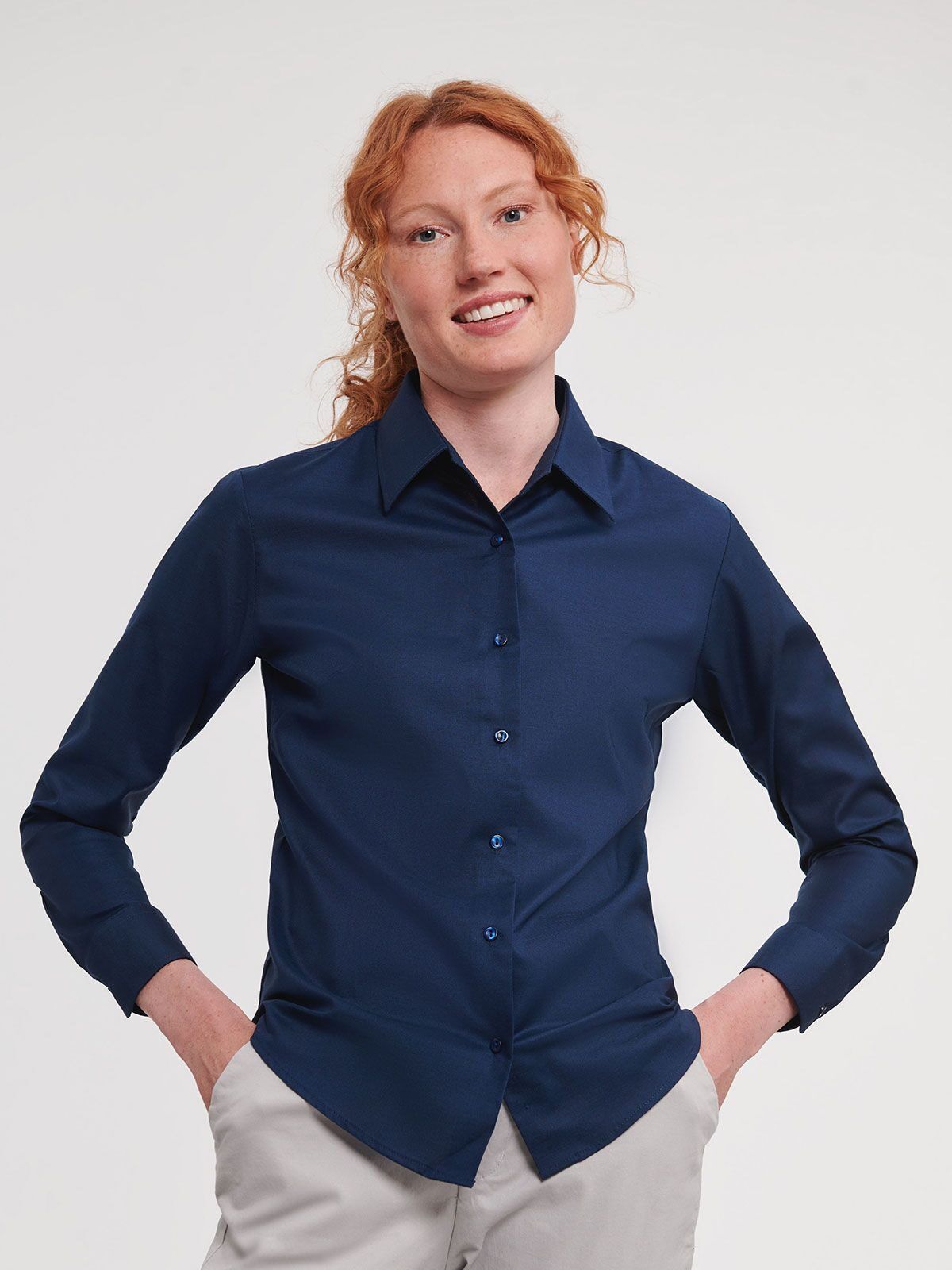 Ladies' Long Sleeve Easy Care Oxford Shirt - Russell