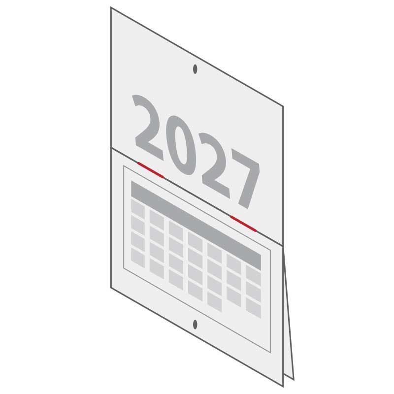 Calendari con Punto Metallico