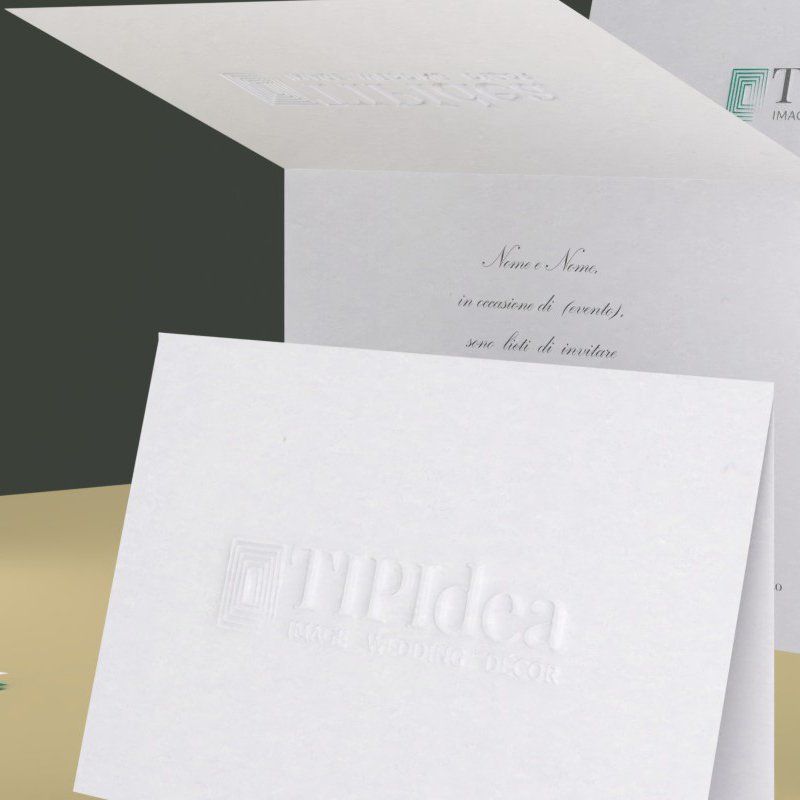 Biglietti di invito con rilievo a sbalzo 21x10