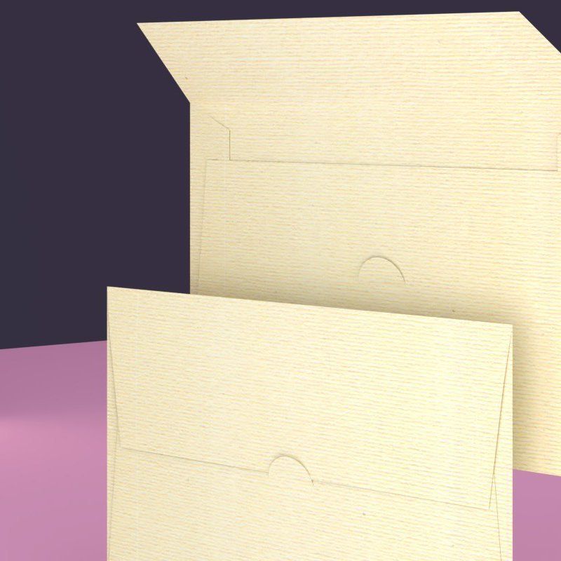 Buste rigate avorio extra pesanti 12x18