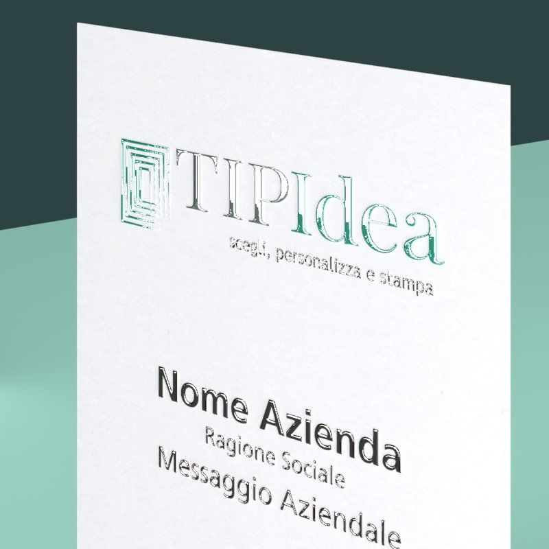Biglietti da visita plastificati soft-touch con rilievo