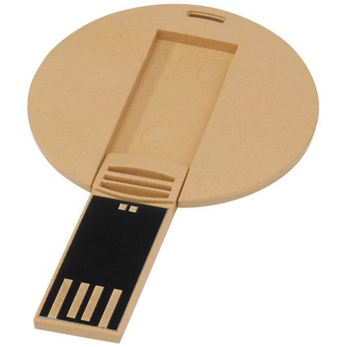 Chiavetta usb piatta rotonda con scocca biodegradabile