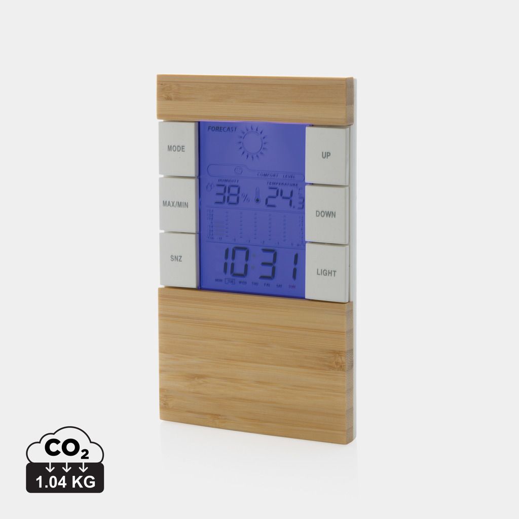 Stazione meteo in plastica RCS e bambù Utah