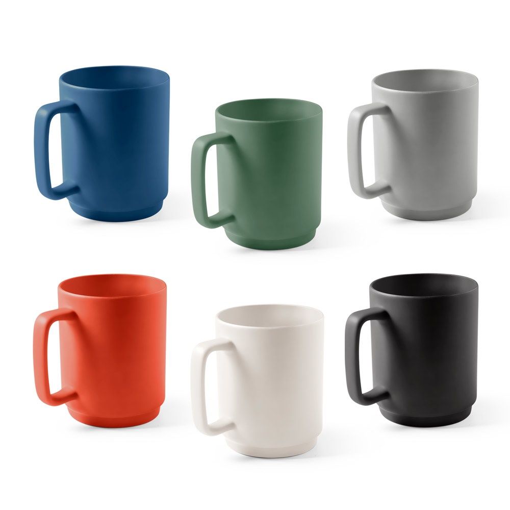 MIGHTY. Tazza in ceramica con corpo cilindrico 330 mL