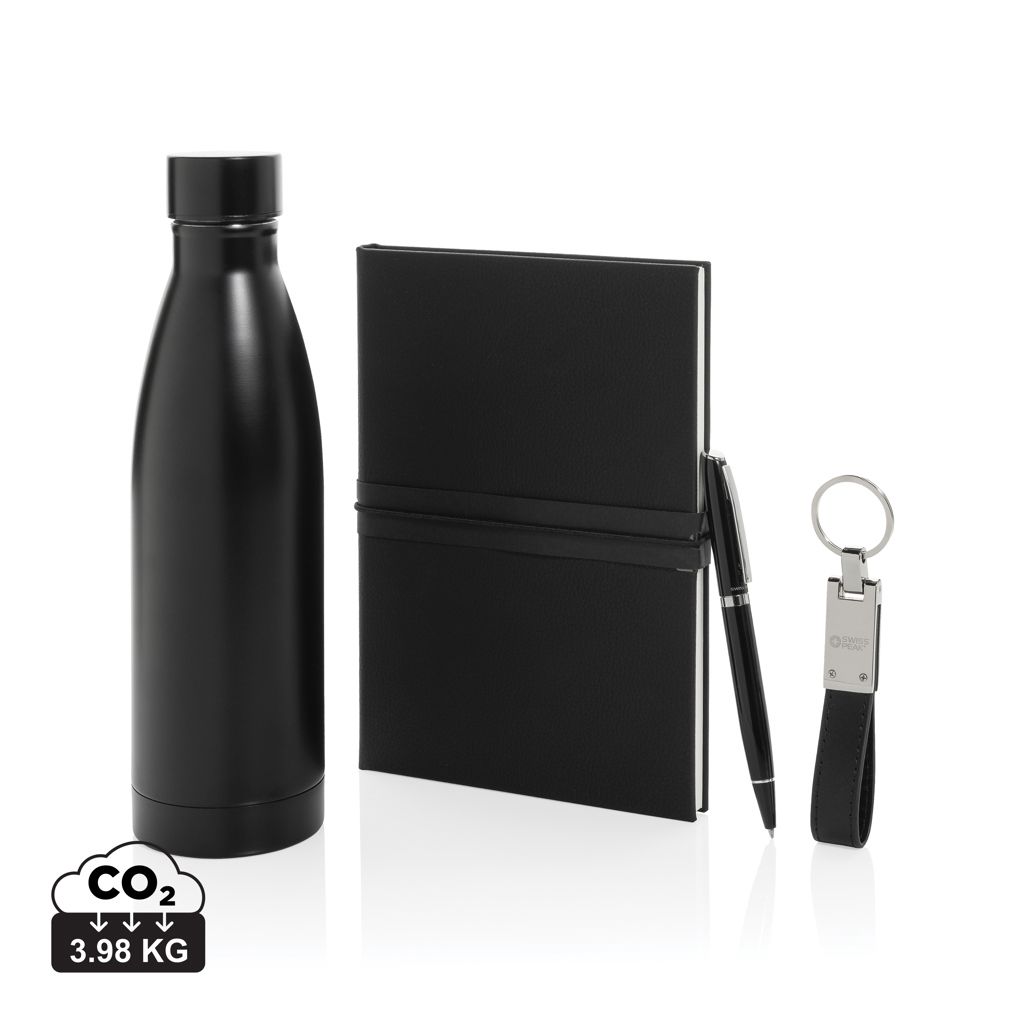Set regalo business deluxe Swiss Peak con bottiglia RCS