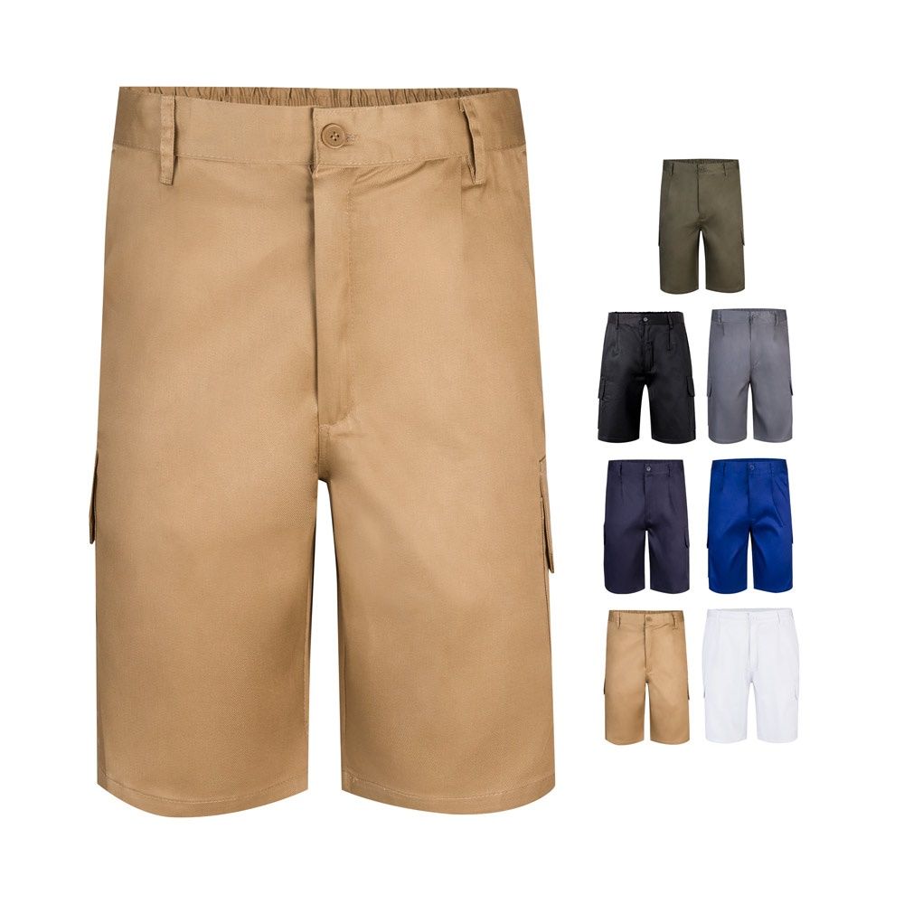 VL CHIONE. Bermuda in twill con diverse tasche (200g/m²), in cotone (35%) e poliestere (65%)